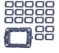 Living Light Telaio Pezzi 20 Supporto Plastica Blu Scatola 3 Moduli LN4703