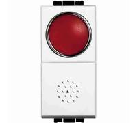 BTIN4038R Pulsante 1P - NO + portalampada rosso 10A