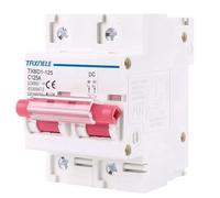 Btkigl 80A 125A 100A DC 600V 2 Poli Solar Mini Circuit Breaker Interruttore Batteria DC MCB per Impianto Fotovoltaico Fotovoltaico (100A)