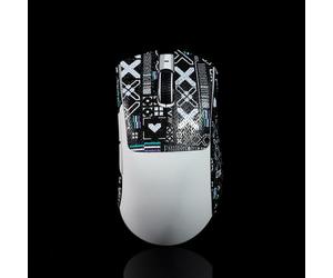 BTL - Nastro antiscivolo per mouse per Razer Deathadder V3 Pro, professionale, resistente al sudore, colore: nero e bianco, 0,5 mm