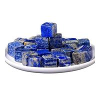 BTMDECOR 6 particelle di ghiaccio in cristallo naturale, cubetti di ghiaccio congelati rapidamente per whisky e vino rosso, set di pietre riutilizzabili per bevande (Lapis Lazuli)