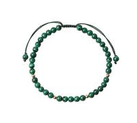 BTMDECOR Braccialetto di cristallo per filo fine, corda intrecciata in malachite, unisex, semplice e versatile