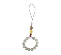 BTMDECOR Ciondolo per telefono in avventurina in giada naturale, intrecciato a mano, stile antico, accessorio per anello anti-smarrimento