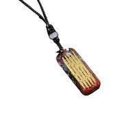 BTMDECOR Collana con ciondolo in resina e cristallo naturale con simbolo dell'energia, gioiello chakra fatto a mano per meditazione e regalo, One Size, Agata