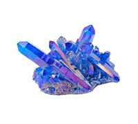 BTMDECOR Cristallo di quarzo naturale non trattato Aura Cluster - Ruvidi Angelo Bacchetta Punti Prisma Charms Pietra Guarigione Decorazione, 50-80g, Agata