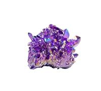 BTMDECOR Cristallo di quarzo naturale non trattato Aura Cluster - Ruvidi Angelo Bacchetta Punti Prisma Charms Pietra Guarigione Decorazione, 50-80g, Agata