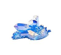 BTMDECOR Cristallo di quarzo naturale non trattato Aura Cluster - Ruvidi Angelo Bacchetta Punti Prisma Charms Pietra Guarigione Decorazione, 50-80g, Agata