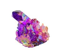 BTMDECOR Cristallo di quarzo naturale non trattato Aura Cluster - Ruvidi Angelo Bacchetta Punti Prisma Charms Pietra Guarigione Decorazione, 30-50g, Agata