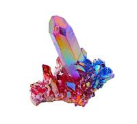 BTMDECOR Cristallo di quarzo naturale non trattato Aura Cluster - Ruvidi Angelo Bacchetta Punti Prisma Charms Pietra Guarigione Decorazione, 30-50g, Agata