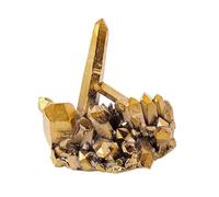 BTMDECOR Cristallo di quarzo naturale non trattato Aura Cluster - Ruvidi Angelo Bacchetta Punti Prisma Charms Pietra Guarigione Decorazione, 30-50g, Agata