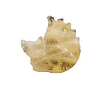 BTMDECOR Quarzo rosa naturale e quarzo giallo volpe a nove code - Statua di cristallo di volpe mitica intagliata a mano per decorazione domestica e guarigione energetica, Citrine, Agata