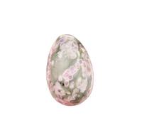 BTMDECOR Set di 3 mini uova in pietra di cristallo da 30 mm, pietre colorate artigianali per decorazione, artigianato e regali di festa, One Size, Agata