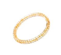 BTMDECOR Set di braccialetti in citrino naturale, taglio dritto, perline di zucchero, gioielli alla moda con perline a sei facce, One Size, Agata