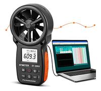 BTMETER Anemometro Digitale CFM, Misuratore di Portata d’Aria Portatile, Sincronizzazione Dati su PC Velocità del Vento/Flusso d’Aria/Umidità/Temperatura/Punto di Rugiada BT-866A