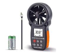 BTMETER BT-100WM Barometro Anemometro Digitale Palmare, per Temperatura Vento Freddo con Umidità, Altitudine, Misuratore Pressione Barometrica per Drone Arrampicata HVAC CFM