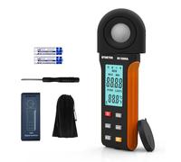 BTMETER Light Lux Meter Logger BT-5000A, tester digitale per lumi misura l'intensità del livello di illuminazione 0,1 ~ 400.000 Lux (0,1 ~ 40,000 FC) luxometro a candela con registrazione dati per