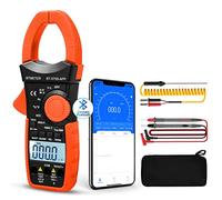 BTMETER Multimetro digitale BT-570S APP con Bluetooth, 6000 conteggi TRMS, pinza di corrente amperometro con selezione auto, tester di tensione, misura AC DC Volt Ampere Ohm NCV capacità di