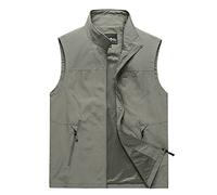 Btmpmcs Gilet da Pesca da Uomo All'aperto Casual Asciugatura rapida Giubbotto Sportivo Leggeri Traspirante Senza Maniche Giacche Fotografia Panciotto Campeggio Giacca Utility Gilet