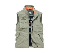 Btmpmcs Gilet da Pesca da Uomo All'aperto Giacca Multi-Tasca Senza Maniche Leggero Traspirante Panciotto Asciugatura Rapida Casual Campeggio Fotografia Caccia Giubbotto da Lavoro