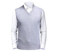 Btmpmcs Gilet Maglione Senza Maniche da Uomo Pullover in Maglia di Lana con Scollo a V Classico Panciotto Cardigan Canotte Smanicato Pullunder per Autunno Inverno