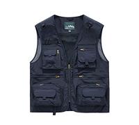 Btmpmcs Uomo Multi-Tasca Gilet da Pesca Senza Maniche All'aperto Leggero Panciotto da Viaggio Traspirante Asciugatura Rapida Giacca da Lavoro Sport Giubbino Caccia Fotografi Gilet