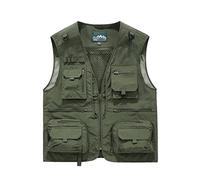 Btmpmcs Uomo Multi-Tasca Gilet da Pesca Senza Maniche All'aperto Leggero Panciotto da Viaggio Traspirante Asciugatura Rapida Giacca da Lavoro Sport Giubbino Caccia Fotografi Gilet
