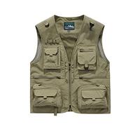 Btmpmcs Uomo Multi-Tasca Gilet da Pesca Senza Maniche All'aperto Leggero Panciotto da Viaggio Traspirante Asciugatura Rapida Giacca da Lavoro Sport Giubbino Caccia Fotografi Gilet