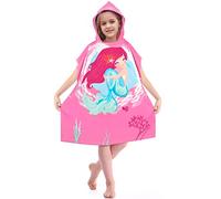 BTNEEU Asciugamano Poncho Mare Bambino Telo Mare con Cappuccio Super Assorbente Asciugatura Rapida Accappatoio a Poncho per Bambini 6-12 anni