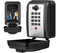 BTNEEU Cassetta Chiavi con Codice Cassetta Sicurezza Chiavi Grand Impermeabile Cassaforte a Muro con 12 Cifre Combinazione Codice Cassaforte per Chiavi Esterno per Casa Garage Ufficio Airbnb (Grigio)