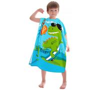 BTNEEU Poncho Asciugamano da Bambino Mare con Cappuccio - Super Assorbente, Asciugatura Rapida, Telo Mare Accappatoio per Bambini 6-12 Anni