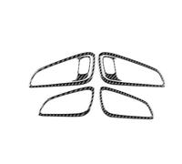 Btnuahq Interior Moulding Trim per Ford per Focus SE RS ST per Ecoboost 2015 2016 2017 2018 Maniglia Interna Porta Pannello Rivestimento Adesivo Morbida Reale Car Panel Cover(Black Carbon)