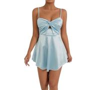 Btofellin Abito Corto Donna Estivo Vestito Sexy Senza Spalline Abito Cocktail Scollo V Elegante con Spaghetti Strap Aderente Schiena Curvy per Spiaggia Elastico Bodycon Vacanza Discoteca