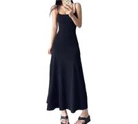 Btofellin Abito Lungo da Donna Sexy Elegante Spaghetti Strap Senza Manica Scollo Abito Estivo Maxi Abiti Aderente Festa Bodycon Vestito Sera Casual Discoteca Cocktail Club