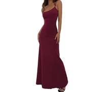 Btofellin Abito Lungo da Donna Sexy Elegante Spaghetti Strap Senza Manica Scollo Abito Estivo Maxi Abiti Aderente Festa Bodycon Vestito Sera Casual Discoteca Cocktail Club