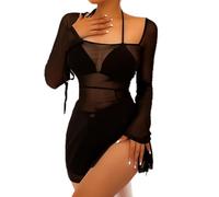 Btofellin Copricostume Donna Copricostumi Parei Gonna da Spiaggia Mare Copri Sexy Vestito da Swimwear Costume da Bagno Estivi Costumi Bikini Cover Up Manica Lunga