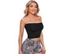 Btofellin Crop Top Donna Tubo Aderente Corpetto Stretchy Stretchy Traspirante Crop Top Tube Top Sexy di Base Elastica Non Imbottita per Ballare Festival
