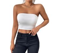 Btofellin Crop Top Donna Tubo Aderente Corpetto Stretchy Stretchy Traspirante Crop Top Tube Top Sexy di Base Elastica Non Imbottita per Ballare Festival