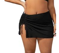 Btofellin Donna Nero Gonna Pareo Corto Spiaggia e Piscina Gonna Copricostume Corta Semi Trasparente Abito da Spiaggia Pareo Mare da Bagno