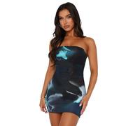 Btofellin Mini Abito Donna Sexy Stretch Colorato Abiti Vestito Intero Sexy Corto a Tubo Forte per Spiaggia Vacanza Discoteca Cocktail Party Taglia S-L