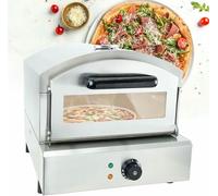 BTOIASYHF Fornello per Pizza da Banco Commerciale, Monostrato, 30cm, Acciaio Inox, con Rilevatore di Temperatura E Mirino, 220V
