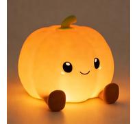 BTOIURF Luce notturna per bambini con timer, lampada per bambini con controllo touch, in silicone, ricaricabile, a forma di zucca, lampada da comodino per bambini, regalo per bambini, donne