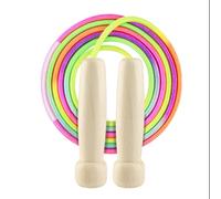 BTONGE Corda per saltare per adulti, 270 cm, regolabile, arcobaleno per bambini, con manico in legno, per ragazzi e ragazze di 6, 7, 8, 9, 10 anni, corda per allenamento fitness, attività all'aperto