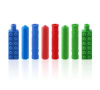 BTONGE Set di 8 Penne da Masticare per Bambini, Collana da Masticare Sensory Chew, Giocattolo per autismo, Matita, Giocattolo da Masticare in Silicone Durevole e Resistente, per Bambini o Adulti