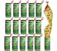 BTORER - Trappola per mosche, 16 rotoli per insetti, atossica di alta qualità, contro mosche della frutta, mosche, zanzare e falene (16)