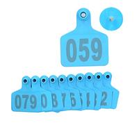 BTOSEP 001-100 etichette auricolari in plastica resistenti per la marcatura del bestiame allevamento forniture in plastica blu 100 pezzi