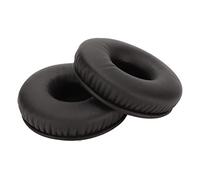 BTOSEP 2 cuscinetti auricolari di ricambio per migliorare le prestazioni dei bassi per gli amanti della musica, in pelle memory foam, colore nero