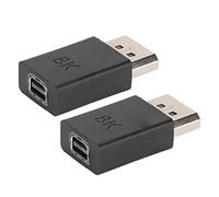 BTOSEP Adattatore da Displayport a Mini Displayport 8K, Design Compatto | Portatile, alta risoluzione 7680 x 4320, supporta doppi display, adatto per HDTV