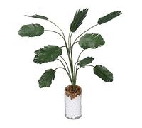BTOSEP Albero di banane in miniatura 1:12 per casa delle bambole, con design realistico, per la decorazione del soggiorno nella casa delle bambole, 1 unità, plastica verde/vetro (piccolo)