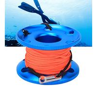 BTOSEP Bobina compatta da immersione in acciaio inox con filo arancione fluorescente per immersioni in grotta, 8,5 cm x 5 cm x 3, 1 50 m (50 m)