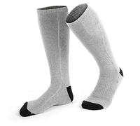 BTOSEP Calze riscaldanti elettriche per uomo e donna, in morbido cotone termico, per l'inverno, comode e traspiranti, 1 paio, colore: nero